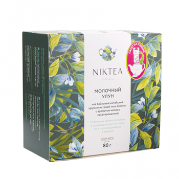 Чай зеленый Niktea Молочный Улун, чай в пакетиках для чайника