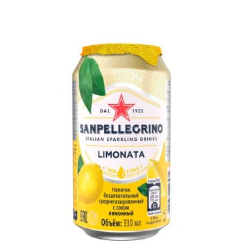 Sanpellegrino Limonata Лимон, 0.33л, 24шт