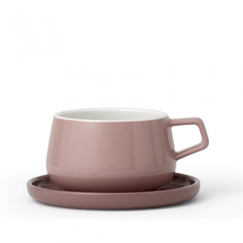 Чайная чашка с блюдцем 0,3л Ella Розовый