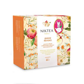 Чай фруктовый Niktea Дикое Яблоко, чай в пакетиках для чайника