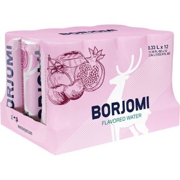 Напиток Боржоми Borjomi Flavored Water Вишня-Гранат без сахара, 0.33л, 12шт