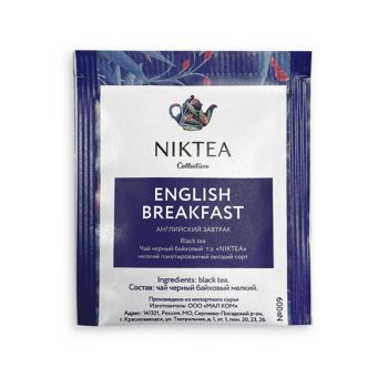 Чай черный Niktea English Breakfast в пакетиках 500х1.75г.
