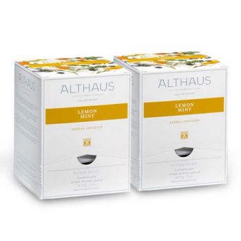 Чай Althaus Lemon Mint Pyra-Pack 15пак х 2,75г, 2 пачки
