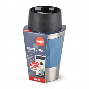 Дорожная кружка Emsa Travel Mug Compact 0,3 л, голубая