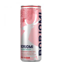 Напиток газированный Borjomi Flavored Water Земляника-Артемизия без сахара, 0.33л, 12шт